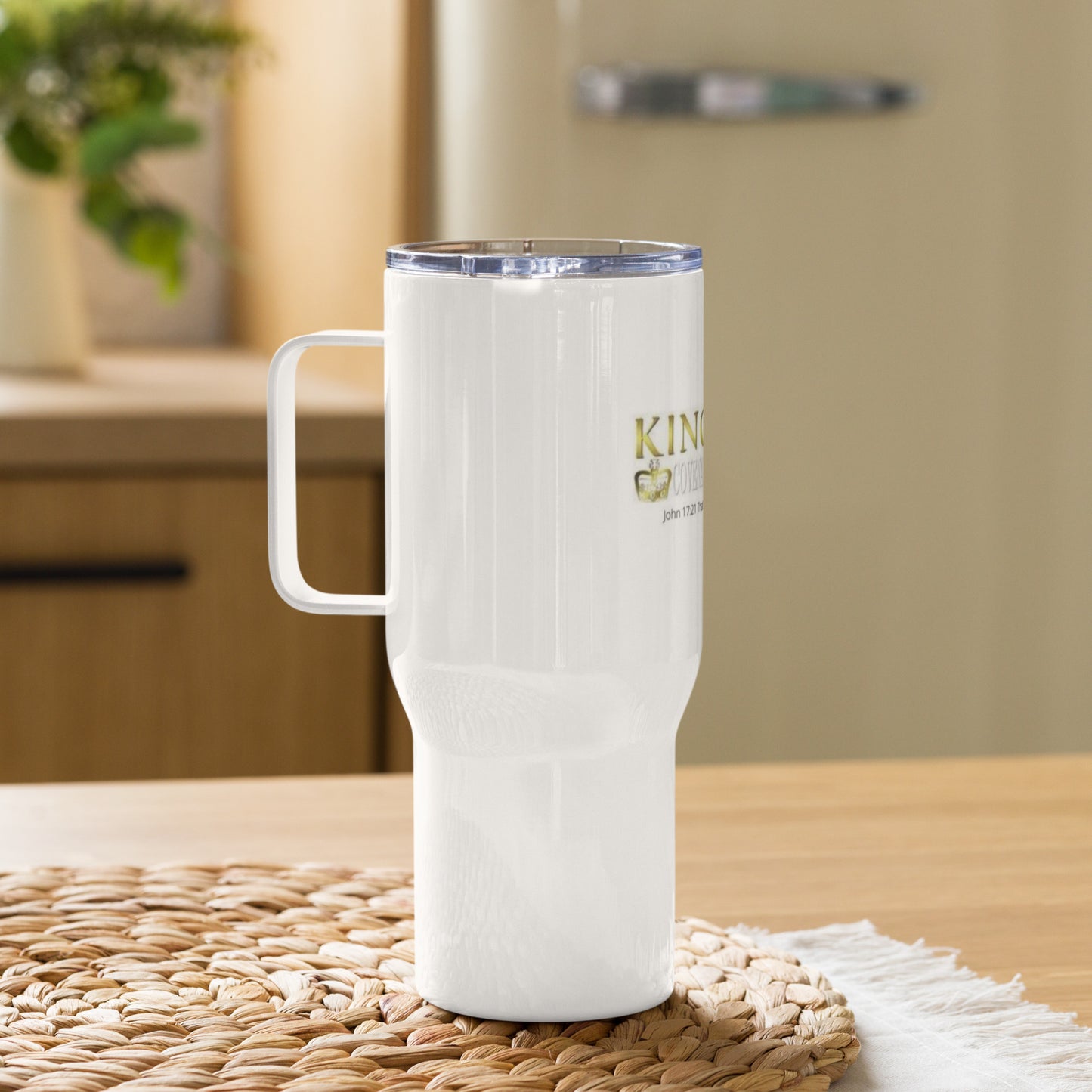 KCC Travel mug with a handle
